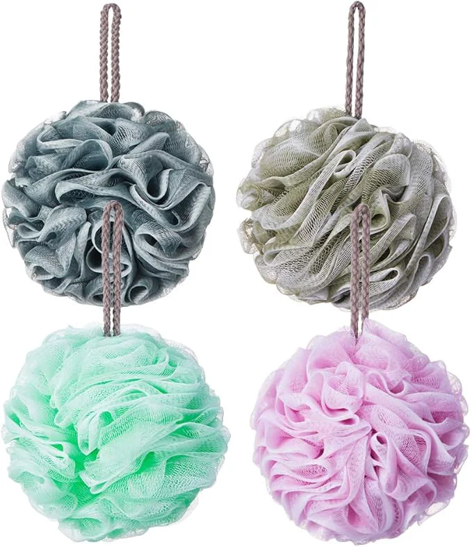 Effective Loofah Bath Sponge Novosun Mesh Pouf Shower Sponge Soft Exfoliating Shower Original