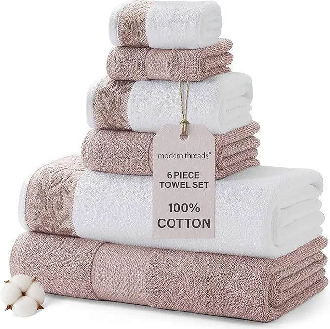 Safe Modern Threads 600 GSM 6-Piece Towel Set Trendy