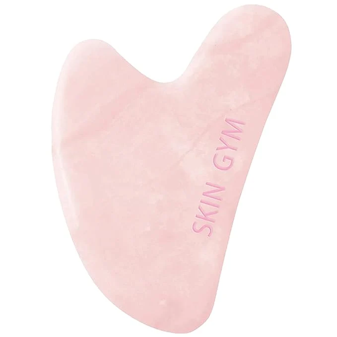 Smooth SKIN GYM Rose Quartz Sculpty Heart Gua Sha Tool Heart-Shaped Facial Massage Exclusive