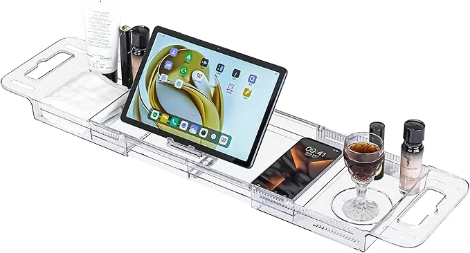 Lightweight Expandable Bathtub Tray Convenient