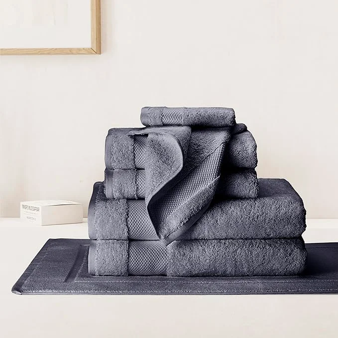 Outstanding BIOWEAVES Organic Cotton Bath Towel Set 700 GSM Plush 7-Piece Premium Durable