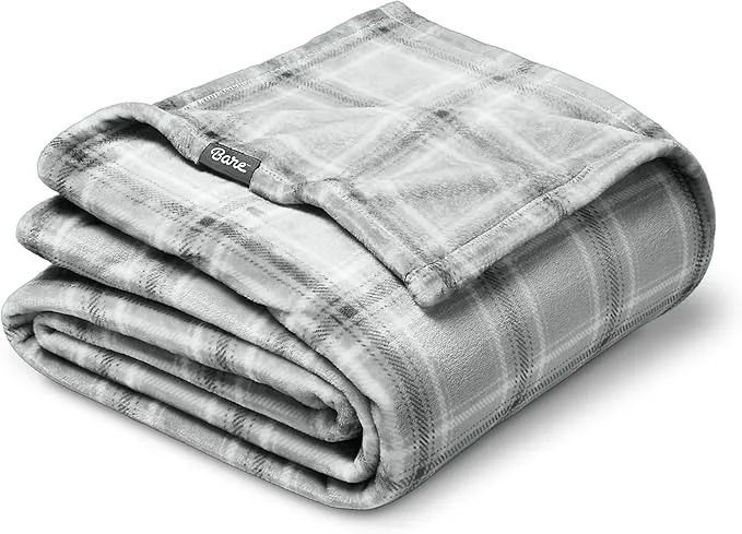 User-Friendly Bare Home Textured Fleece Blanket – Throw Travel – Ultra-Soft Lightweight for Bed Sofa and Couch – Luxury Microplush – Cozy Warm Blanket Throw Travel Tartan Plaid Professional