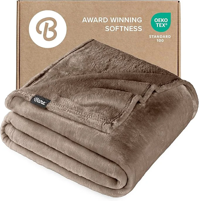 Trusted Bare Home Fleece Blanket – Twin Twin Extra Long – Ultra-Soft Lightweight for Bed Sofa and Couch – Luxury Microplush – Cozy Warm Blanket Twin Twin XL Taupe Effective