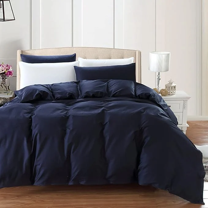 Functional KAREVER Navy Comforter Set Twin Bedding Set Girls Bed Comforter Set Breathable Blanket Teens Dark Navy Lightweight Quilts Set Twin Size All High-Performance