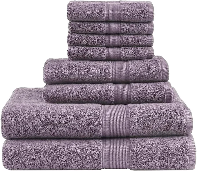 Outstanding Madison Park 800GSM Bathroom Towel Set of 8 Cotton Bath Towel Set Comfortable