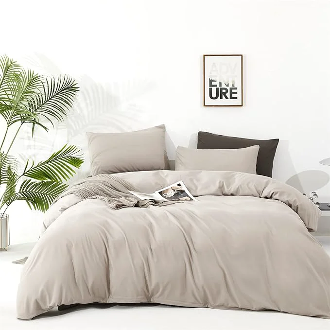 Fine Crafted Luxlovery Beige Coffee Comforter Set Full Light Khaki Bedding Set Bedding Set Oatmeal Cream Khaki Blanket Quilts Modern Soft Breathable Taupe Comforter Set Next-Generation