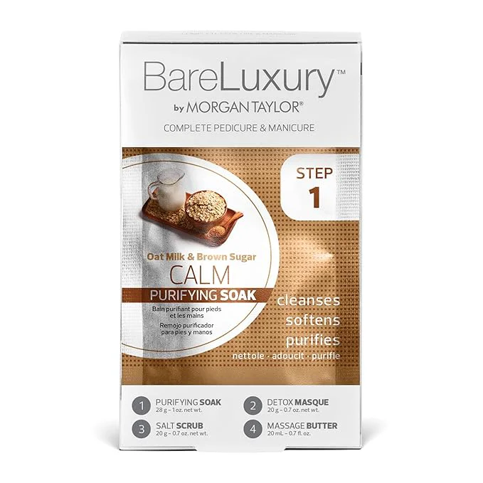 High-End Morgan Taylor BareLuxury 4-Step Complete Pedicure Manicure Packs Functional