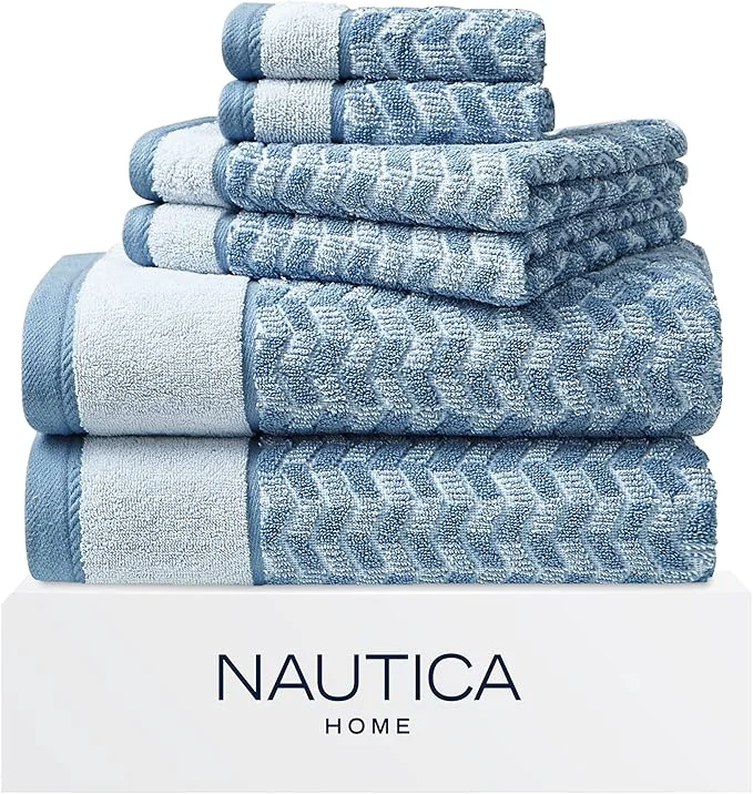 Comfortable Nautica – Bath Towel Set Cotton Bath Hand Washcloths Absorbent Quick-Dry High-End