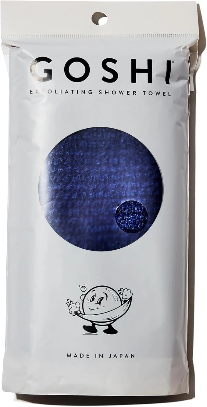 Detailed GOSHI Exfoliating Shower Towel Natural
