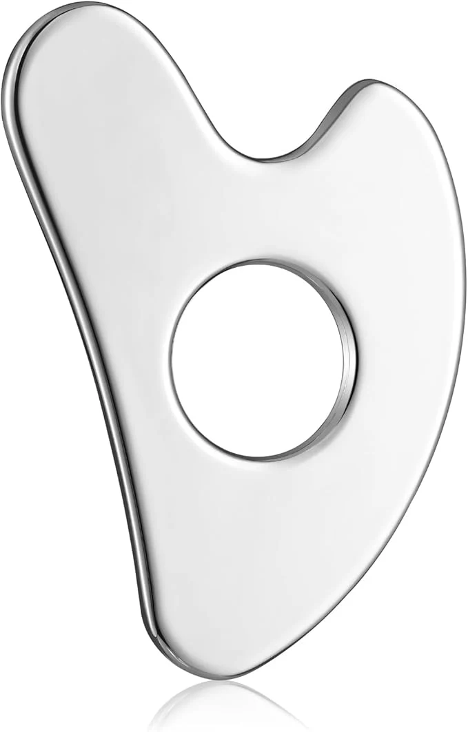 Trendy rosenice Gua Sha Facial Tool for Face Skincare Stainless Steel Gua Sha Board Premium Material