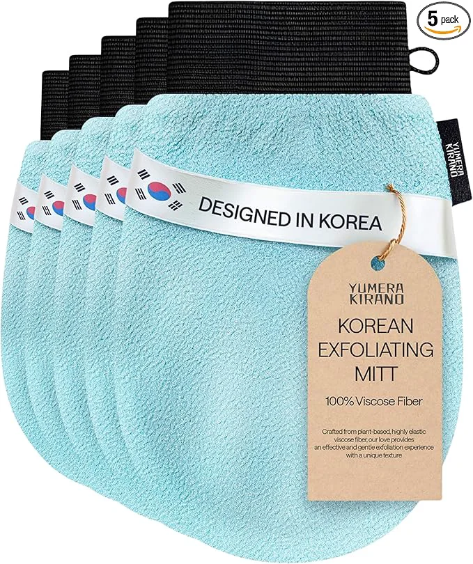 Advanced Korean Exfoliating Glove for Shower – Deep Body Scrubber Face Exfoliator – Expertly Made