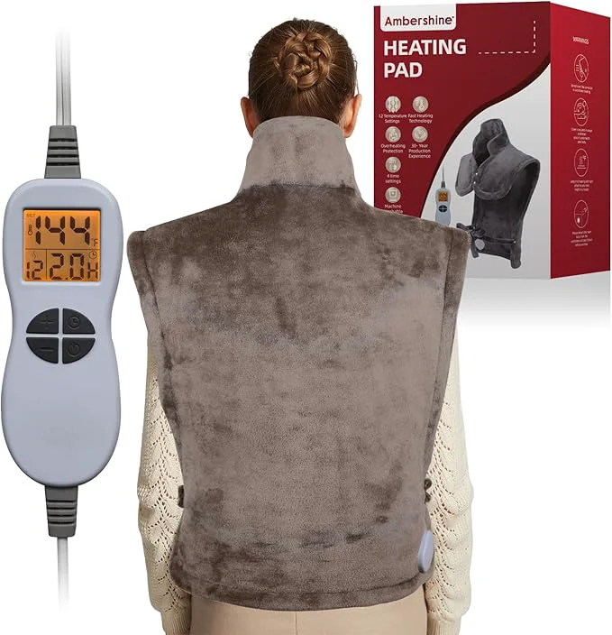 Detailed Ambershine 26 x35 XXXL King Size Neck Shoulder Back Heating Pad Innovative