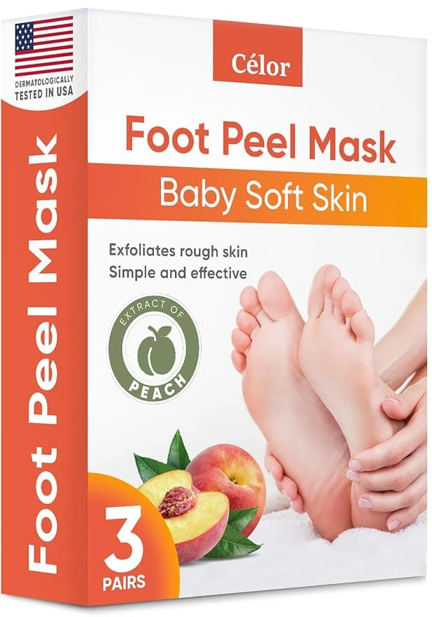 Superior CÉLOR Foot Peeling Mask for Dry Cracked Feet Foot Mask to Exfoliate Rough Powerful