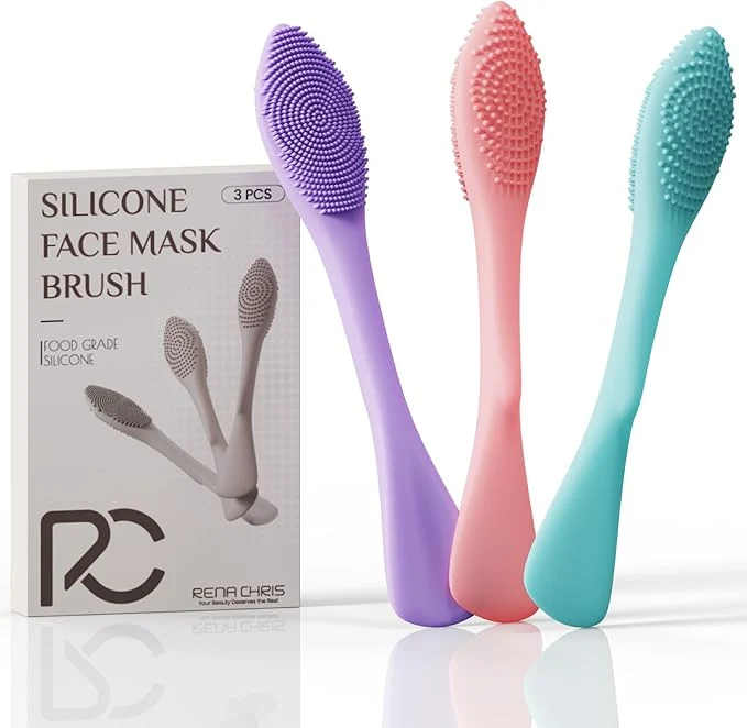 Proven Rena Chris 3 pcs Silicone Face Scrubber 3 in 1 Face Mask Applicator Facial Professional