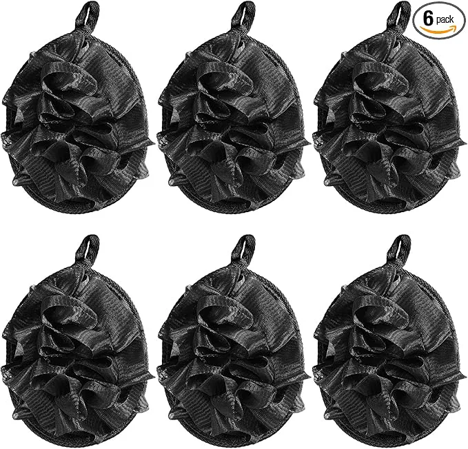 Sophisticated Boao 6 Pcs Bath Shower Pouf Sponge Mesh Pouf Shower Ball Exfoliating Body Efficient