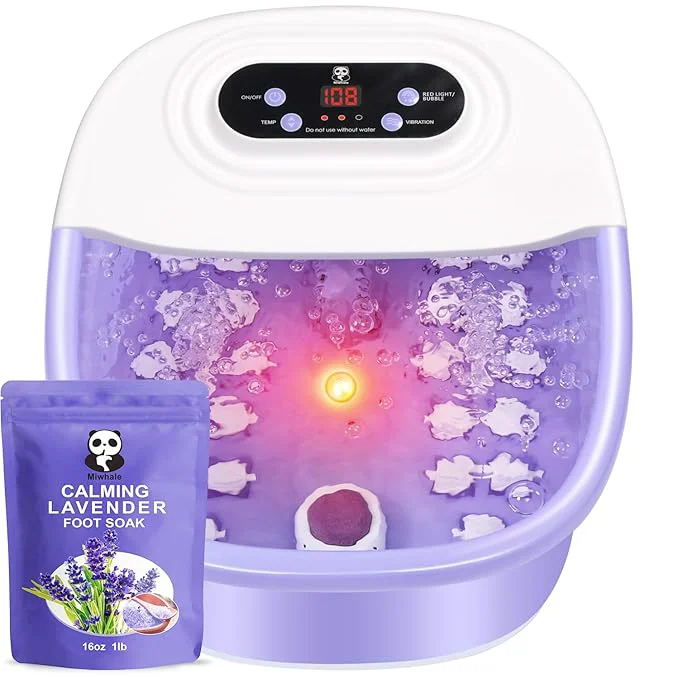 Specialty Foot Spa Bath Massager with Heat Bubbles and Vibration Massage and Jets Lightweight
