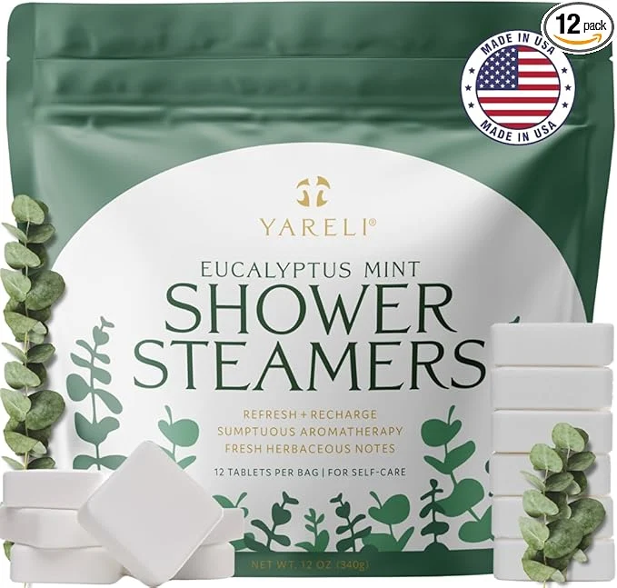 Eco-Friendly Yareli Eucalyptus Mint Shower Steamers Aromatherapy – Potent Essential Oils Clean