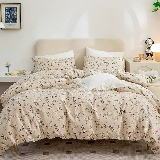 Fine Crafted Floral Comforter Set Twin 2 Pieces Soft Chic Vintage Flowers Bedding Comforter Lightweight Garden Style Floral Botanical Flower Comforter Set for All Seasons and 1 Pillowcases Floral Twin Breathable