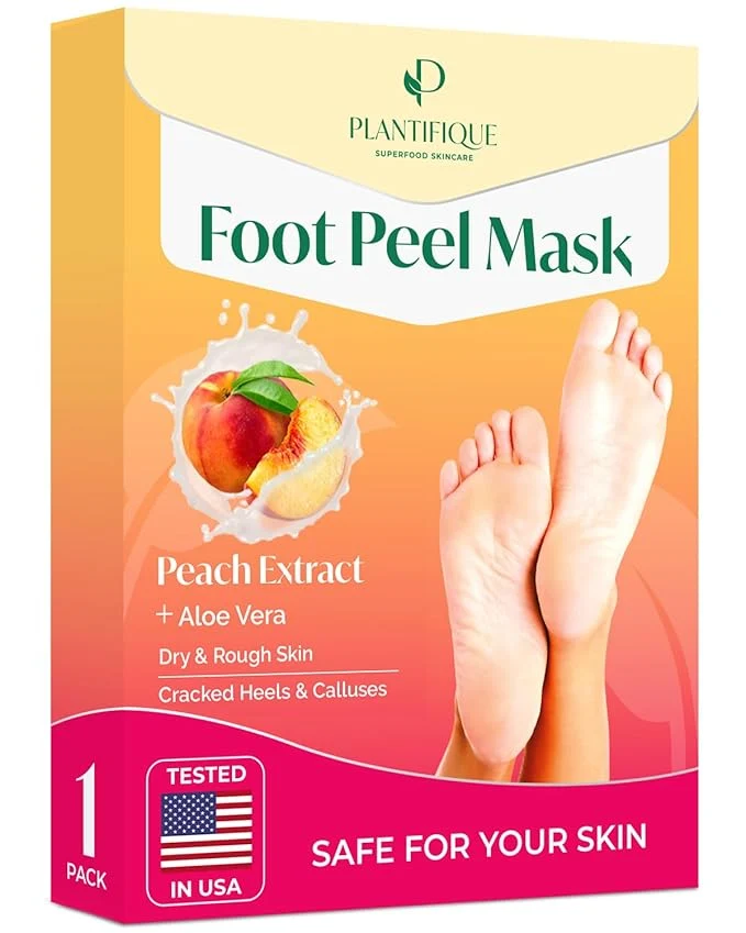 Trusted PLANTIFIQUE Foot Peeling Mask 1 Pack Dermatologically Tested Repairs Heels Certified