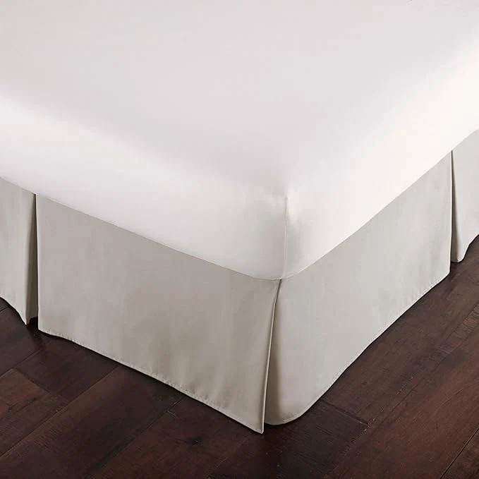 Expertly Made Southshore Fine Living Inc. Hotel Quality California King Bed Skirt 14 Inch Drop – Pleated Bed Skirt California King Size – Easy Care Pet Hair Resistant Microfiber Dust Ruffle – Natural Beige Lightweight