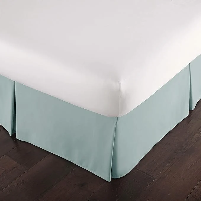Casual Southshore Fine Living Inc. King Size Bed Skirt 14-Inch Drop Pleated Bed Skirt for King Mattress Dust Ruffle for King Size Bed Sky Blue