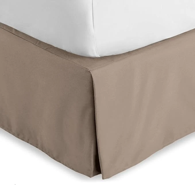 Trusted Bare Home Kids Twin Bed Skirt – 15-Inch Tailored Drop Easy Fit – Bed Skirt for Beds – Center amp Corner Pleats Twin Taupe Genuine