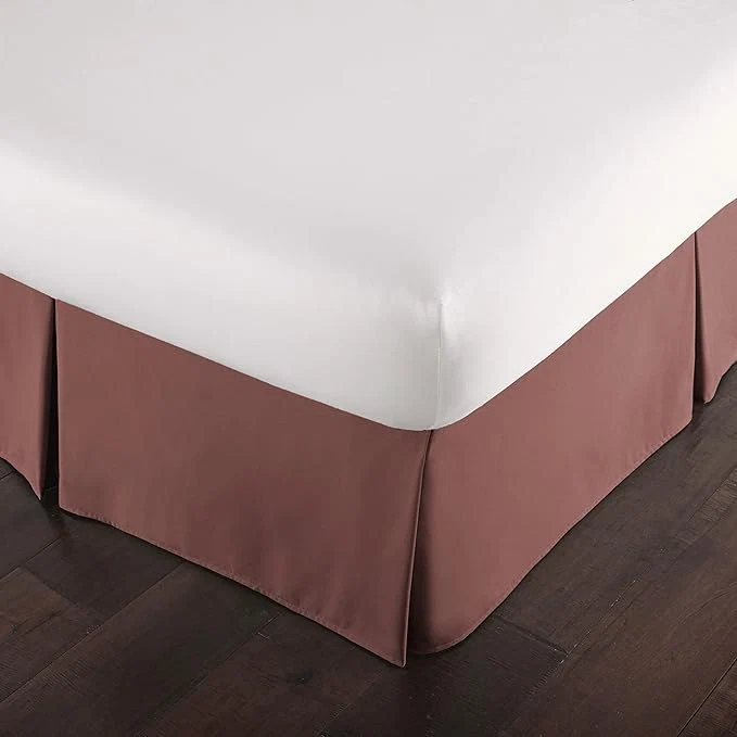 Smooth Southshore Fine Living Inc. Hotel Quality King Bed Skirt – 14 quot Drop Elegant Pleated Design Premium Dust Ruffle King Size Bed Skirt Easy Care Luxury Bed Skirt King Size Marsala Terra Cotta Specialty