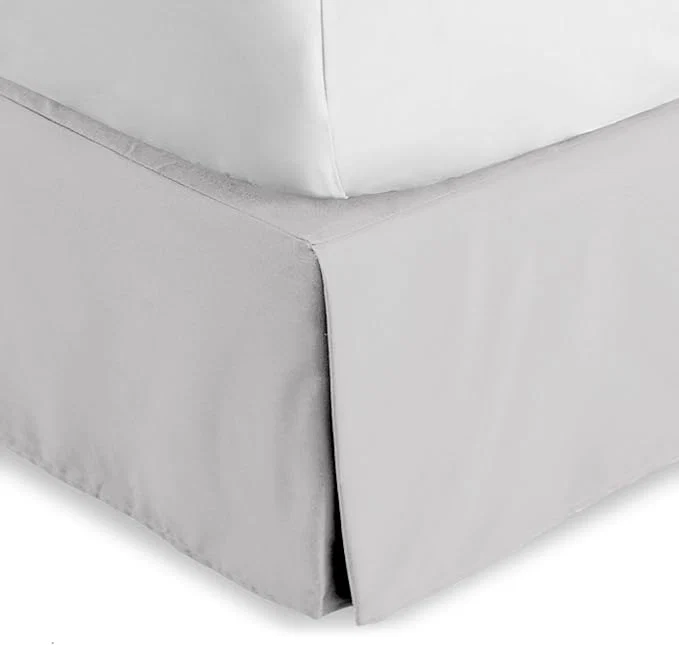 Long-Lasting Bare Home Full XL Bed Skirt – 15-Inch Tailored Drop Easy Fit – Bed Skirt for Full Extra Long Beds – Center amp Corner Pleats Full XL Light Grey Innovative