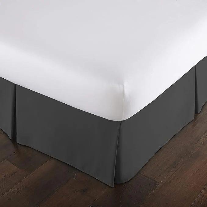 Premium Material Southshore Fine Living Inc. Hotel Quality King Bed Skirt – 14 quot Drop Elegant Pleated Design Premium Dust Ruffle King Size Bed Skirt Easy Care Luxury Bed Skirt King Size Slate Refined
