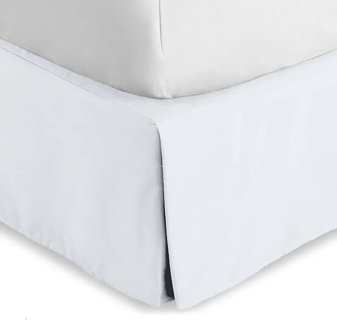 Natural Bare Home Twin XL Bed Skirt – 15-Inch Tailored Drop Easy Fit – Bed Skirt for Twin Extra Long Beds – Center amp Corner Pleats Twin XL White Fashionable
