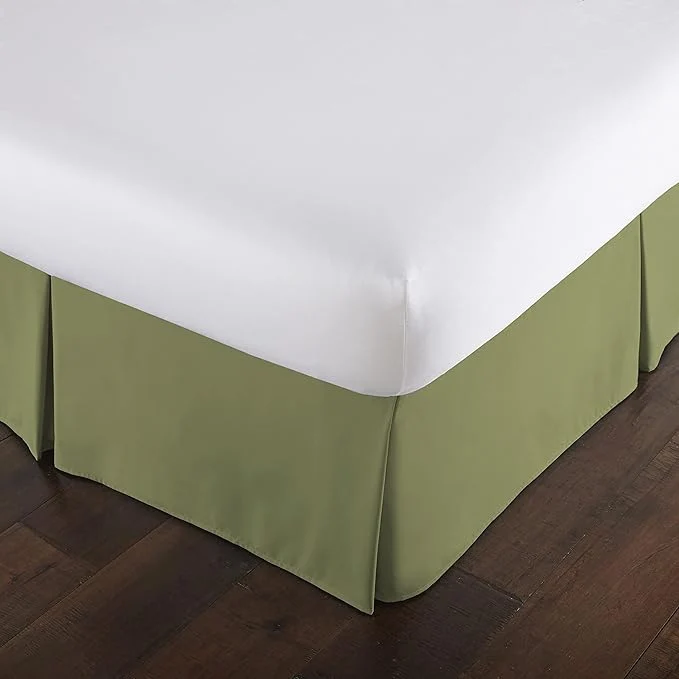 Minimalist Southshore Fine Living Inc. Full Size Bed Skirt 14 Inch Drop Hotel Quality Pleated Full Bed Skirt Soft Pet Hair Resistant Microfiber Dust Ruffle Wrinkle Hides Underbed Storage Sage Green Original Design
