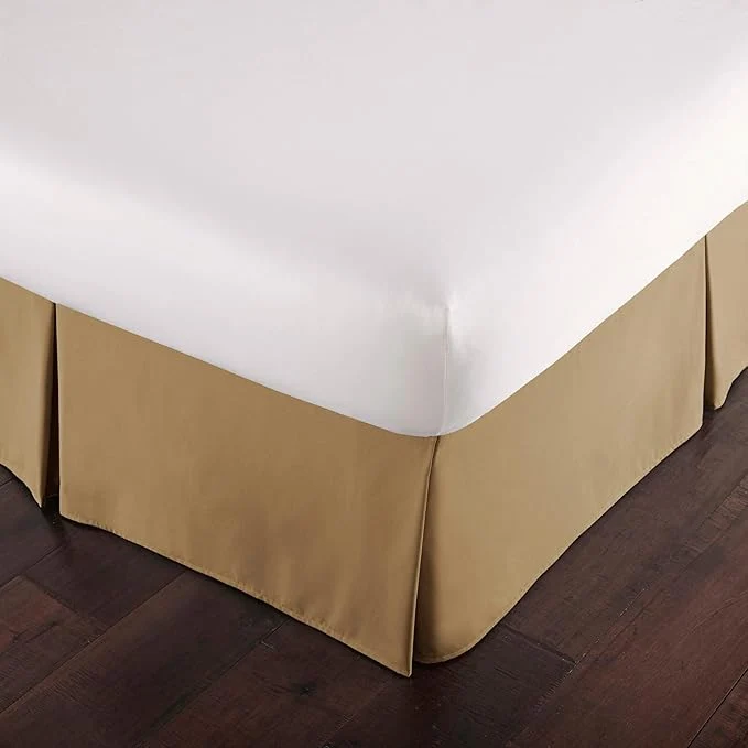Modern Southshore Fine Living Inc. California King Size Bed Skirt 14-Inch Drop Pleated Bed Skirt for California King Mattress Dust Ruffle for California King Size Bed Taupe Verified