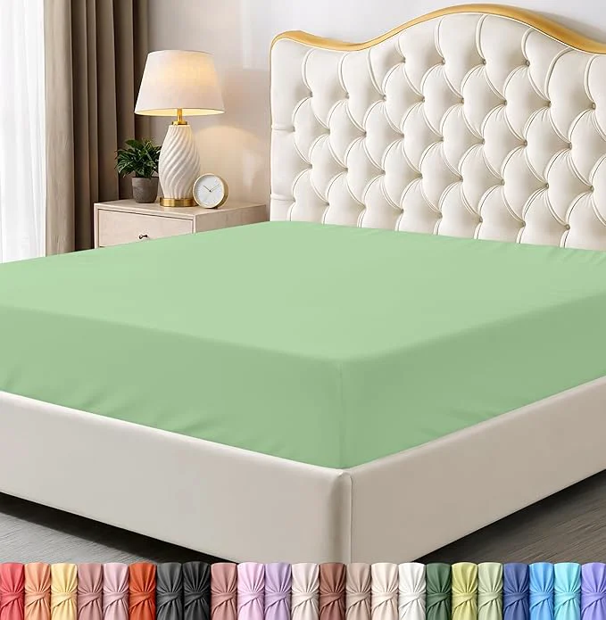 Breathable Utopia Bedding King Fitted Sheet – Bottom Sheet – Deep Pocket – Soft Microfiber – Shrinkage and Fade Resistant – Easy Care -1 Fitted Sheet Only Sage Green
