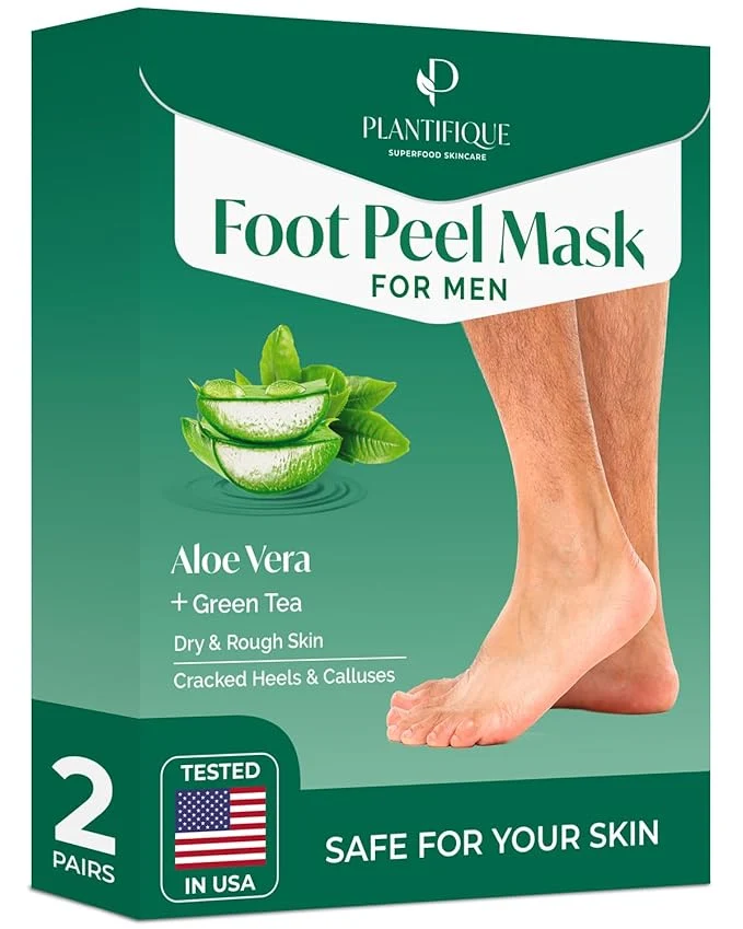 Minimalist PLANTIFIQUE Foot Peeling Mask 2 Pack Natural
