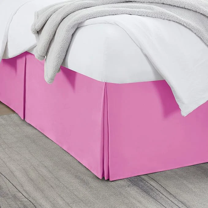 Original Nestl Light Pink Bed Skirt Cal King Size – Cal King Bed Skirt 14 Inch Drop – Brushed Microfiber Bed Skirts – Hotel Quality Pleated Bed Skirt – Shrinkage amp Fade Resistant High-Performance