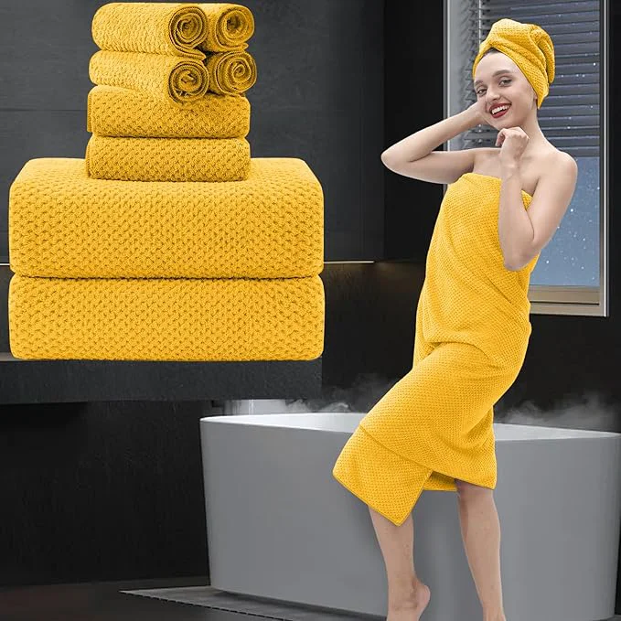 Pure 8 Piece Bathroom Towel Set 2 Oversized Bath Towels 2 Hand Towels 4 Contemporary