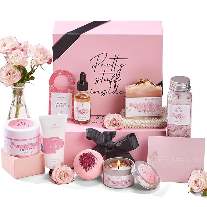 Outstanding Mother’s Day Gift for Mom Spa Gifts Bath Baskets Relaxing Spa Self Care Gift Safe