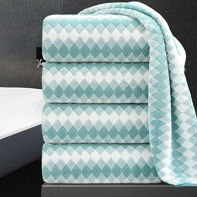 Next-Generation 4 Piece Bath Towel Set Oversized Bath Sheet 35 x70 Bathroom Towel Extra Large Comfortable