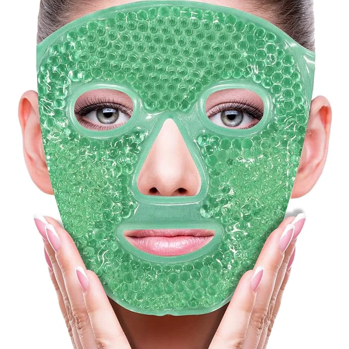 Soft ZNÖCUETÖD Face Ice Mask Facial Ice Packs Gel Hot Cold Compress Natural