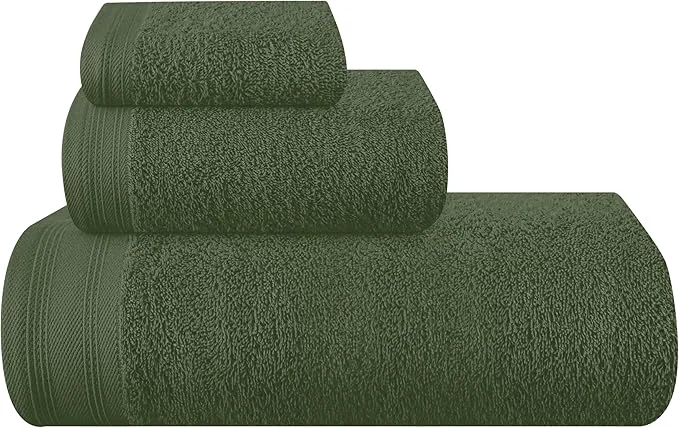 Easy-to-Use Ultra Soft 3 Pack Cotton Towel Set Contains a Bath Towels 28×55 inch a Hand Outstanding