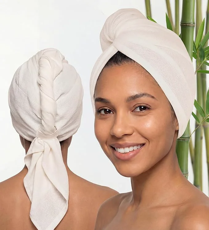 Efficient Hair Towel Wrap for Women Bamboo Made for Advanced Absorption Fast Drying Practical
