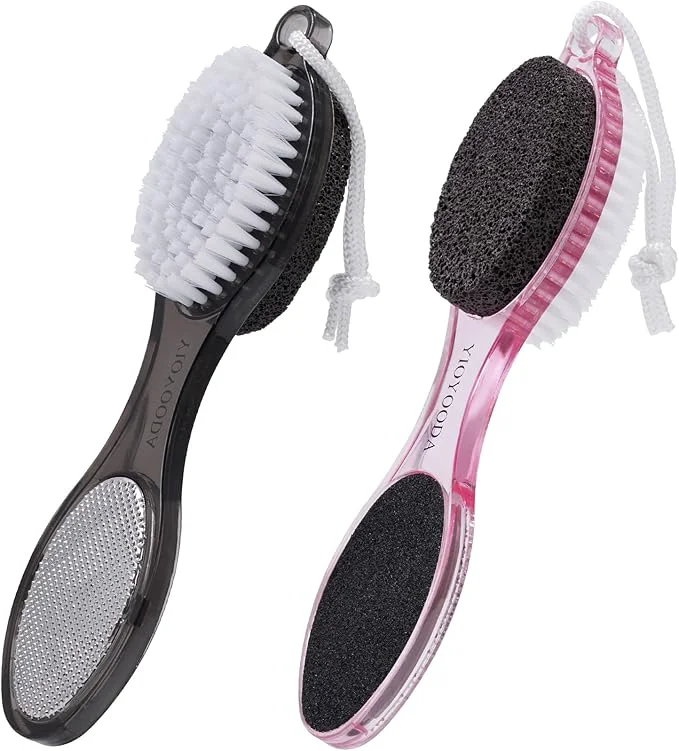 Fashionable Foot Brush and Pumice Stone for Feet 4-in-1 Foot File Callus Remover Feet Fast