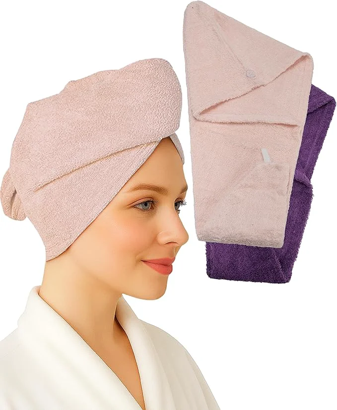 Casual Textila Cotton Hair Wrap Towels Crafted