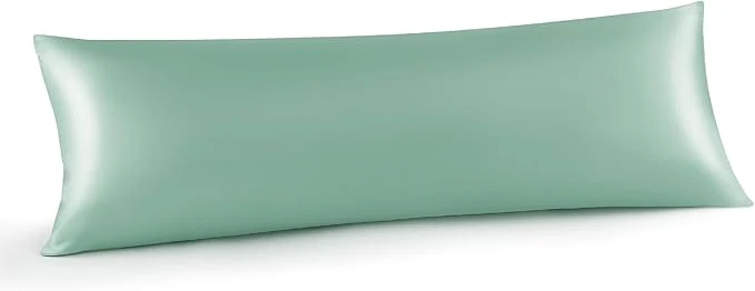 Carefully Designed INFIIXSO Body Pillow Cover with Zipper Luxury Mulberry Silk Body Pillow Case 20×54 Inches Ultra Smooth and Soft Cooling Long Pillowcase Gift for Women Men Mint Green Verified
