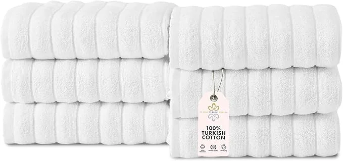 Artisan Classic Turkish Towels CTT Premium 6 Piece Hand Towels Set Turkish Cotton Minimalist