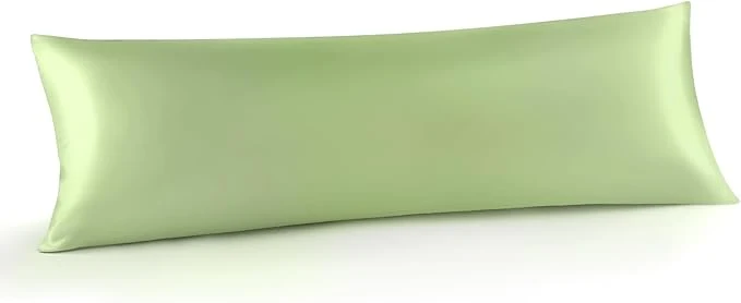 Verified INFIIXSO Body Pillow Cover with Zipper Luxury Mulberry Silk Body Pillow Case 20×54 Inches Ultra Smooth and Soft Cooling Long Pillowcase Gift for Women Men Sage Green