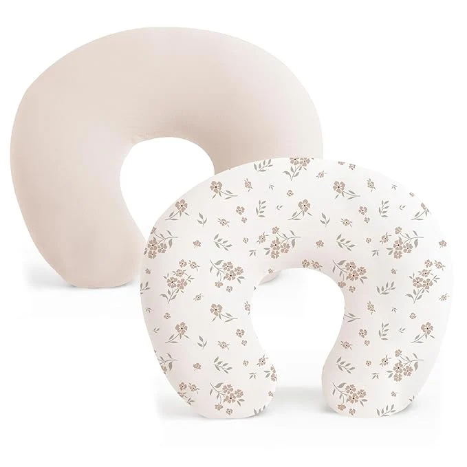 Refined Konssy 2 Pack Nursing Pillow Covers Stretchy and Soft Nursing Cover for Breastfeeding Pillow Slipcover for Baby Girls Boys Newborn Beige Blossom Efficient