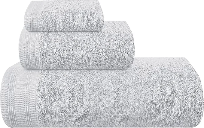 Innovative Ultra Soft 3 Pack Cotton Towel Set Contains a Bath Towels 28×55 inch a Hand Fine Crafted