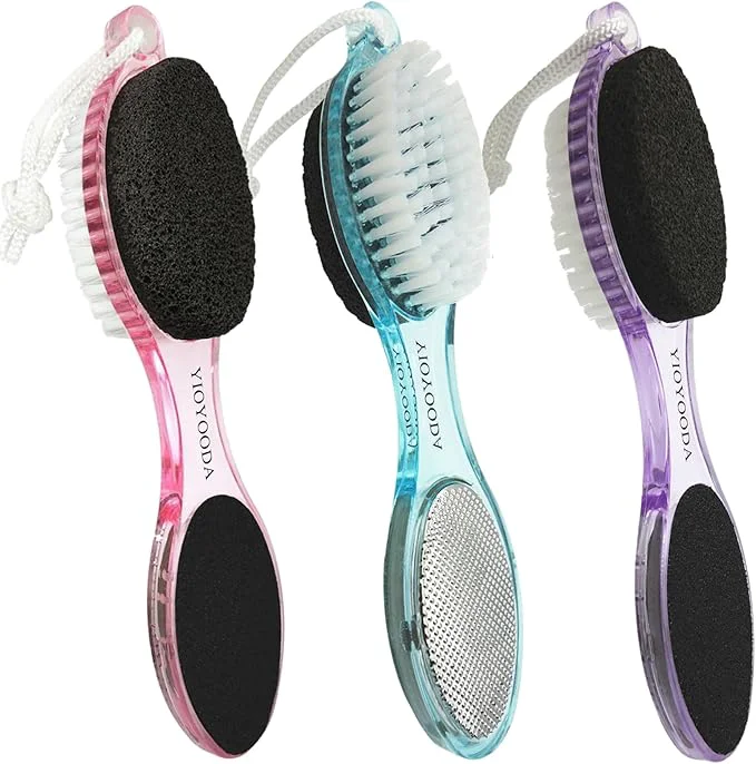 Casual Foot File Callus Remover 4-in-1 Scrubber Brush Foot Rasp and Sand Paper Crafted