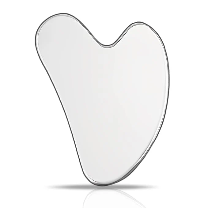 Green Gua Sha Facial Tools Stainless Steel Guasha Tool Selected